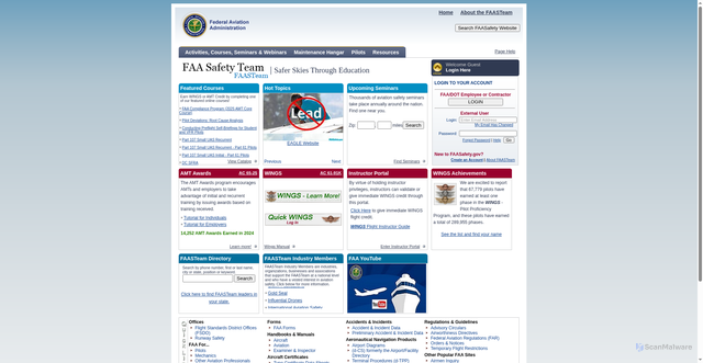 Security scan screenshot of https://www.faasafety.gov/