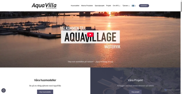 Security scan screenshot of https://aquafloatingmarina.se