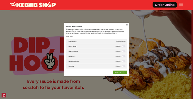 Security scan screenshot of https://thekebabshop.com