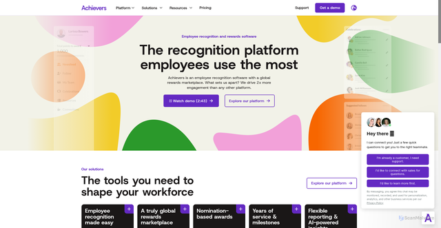 Security scan screenshot of https://us3-prd-cdn.achievers.com