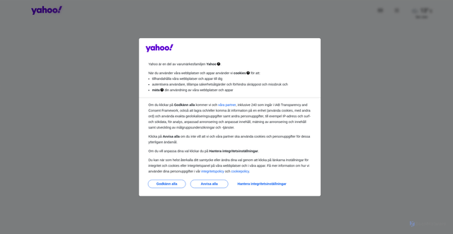 Security scan screenshot of https://se.search.yahoo.com/