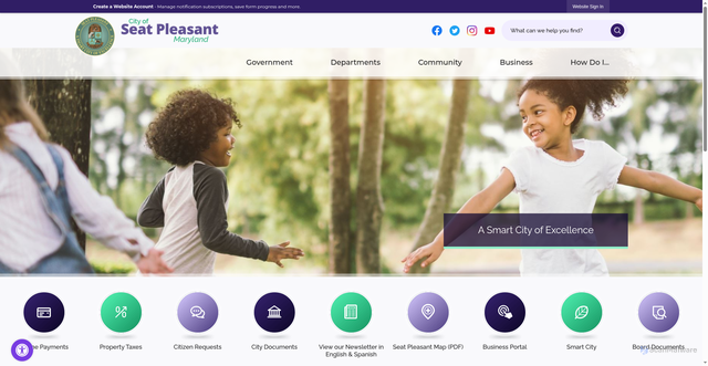 Security scan screenshot of https://seatpleasantmd.gov/