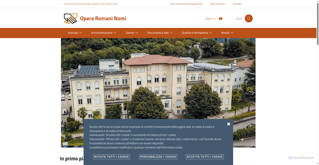 Security scan screenshot of https://www.operaromani.it/