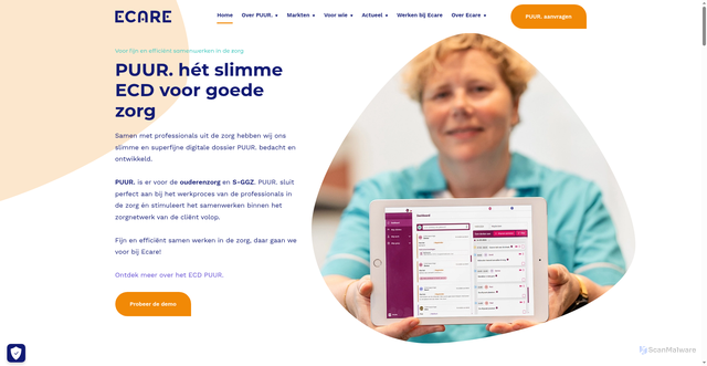 Security scan screenshot of https://ecare.nl