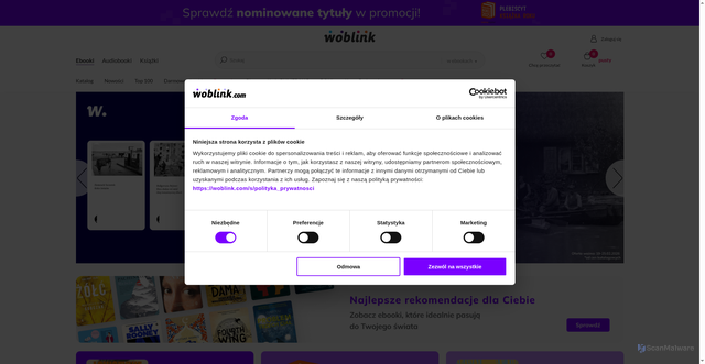 Security scan screenshot of https://woblink.com