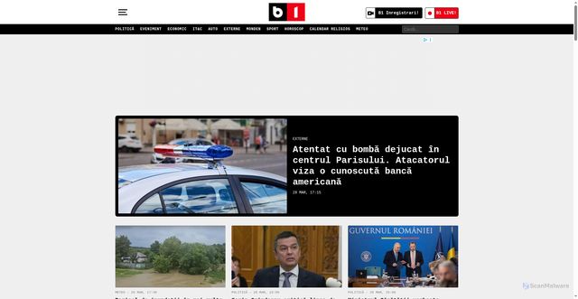 Security scan screenshot of https://b1tv.ro