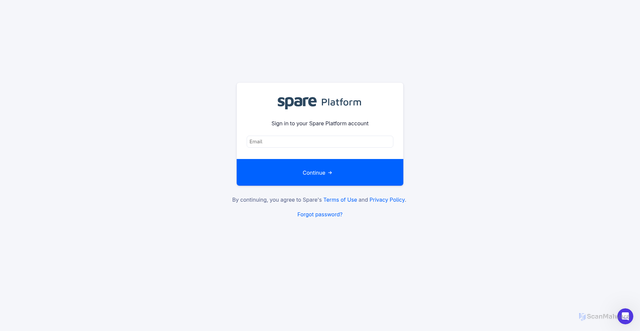 Security scan screenshot of https://platform.sparelabs.com