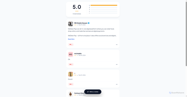 Security scan screenshot of https://wedeen-pay-review23-3egdz1fxya.edgeone.app/
