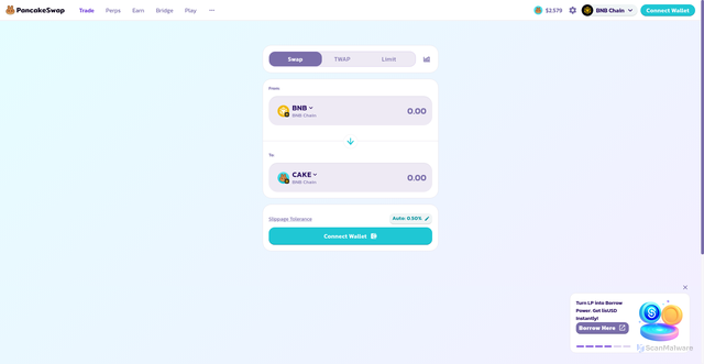 Security scan screenshot of https://web3.pancake.run/swap