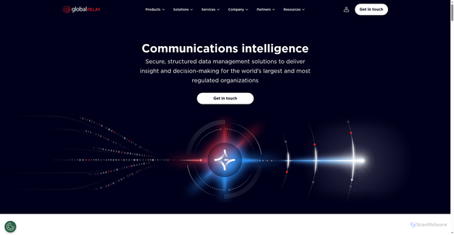 Security scan screenshot of https://www.globalrelay.com