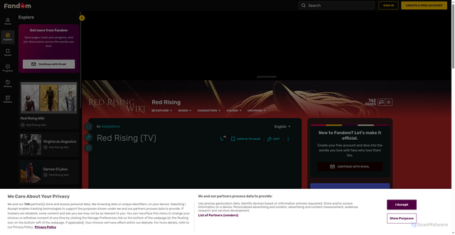 Security scan screenshot of https://red-rising.fandom.com/wiki/Red_Rising_(TV)