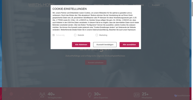 Security scan screenshot of https://wirth-horn.de