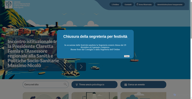 Security scan screenshot of https://www.ordinepsicologi-liguria.it/