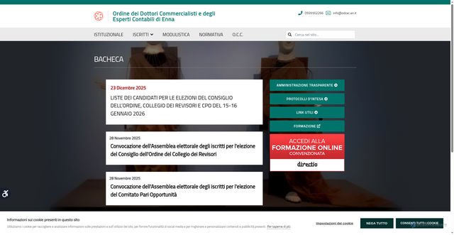 Security scan screenshot of https://www.odcec.en.it/