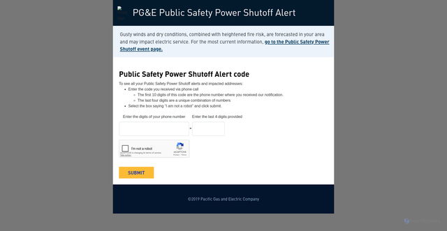 Security scan screenshot of https://pgepsps.com/