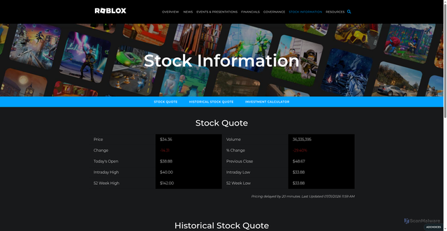 Security scan screenshot of assets.web.q4inc.com