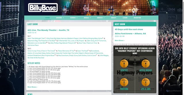 Security scan screenshot of https://billybase.net/