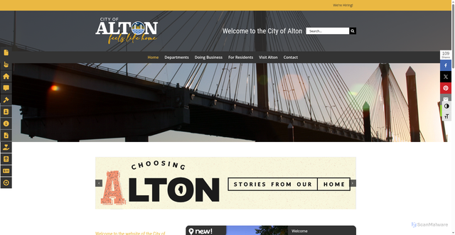 Security scan screenshot of https://cityofaltonil.gov/