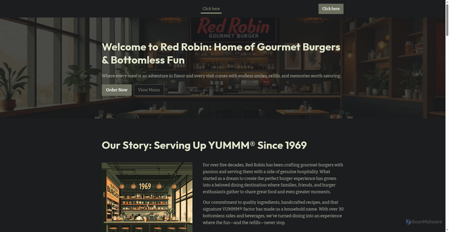 Security scan screenshot of https://redrobinco.com/
