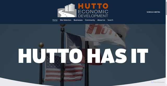 Security scan screenshot of https://www.huttotxedc.gov/