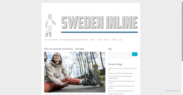 Security scan screenshot of https://swedeninline.com/efter-ett-olycksak-med-inlines-sok-hjalp/