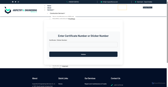 Security scan screenshot of https://inspectify-sa-com-sa-fa-dpgs7oj6sjqb.edgeone.dev/