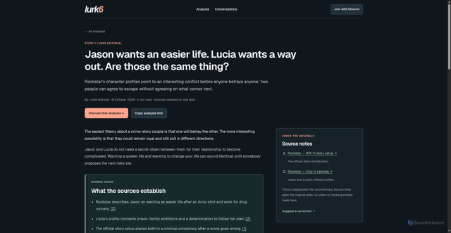 Security scan screenshot of https://lurk6.com/analysis/jason-lucia-trust