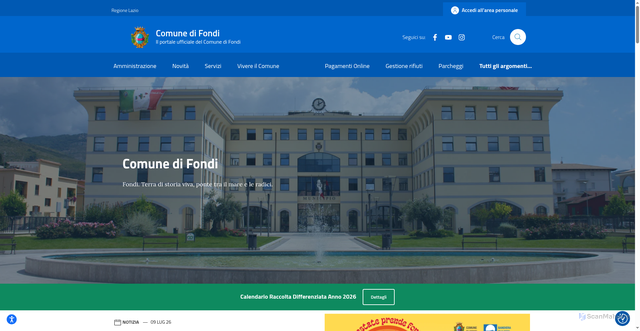 Security scan screenshot of https://www.comunedifondi.it