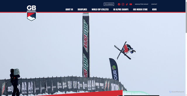 Security scan screenshot of https://gbsnowsport.com/athlete/zoe-atkin/