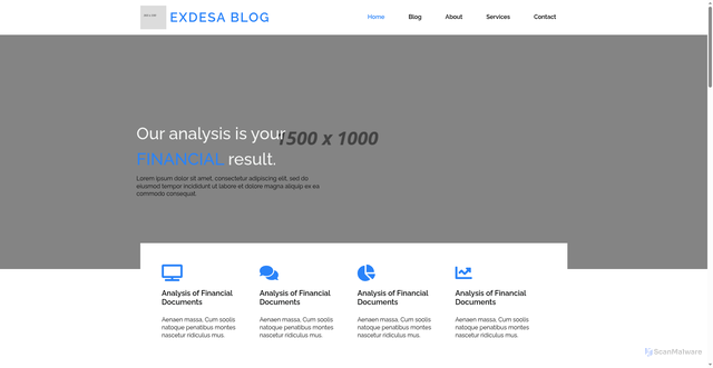 Security scan screenshot of https://exdesa.com