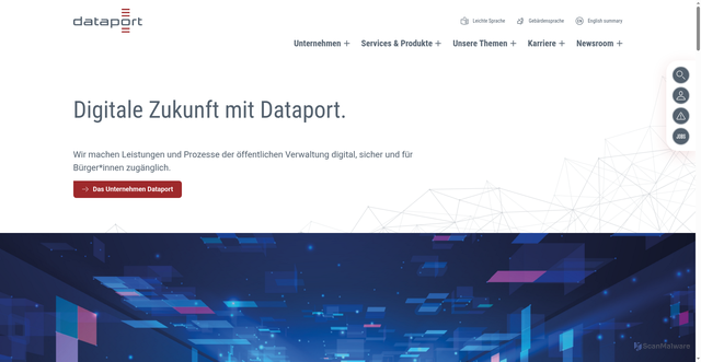 Security scan screenshot of https://www.dataport.de