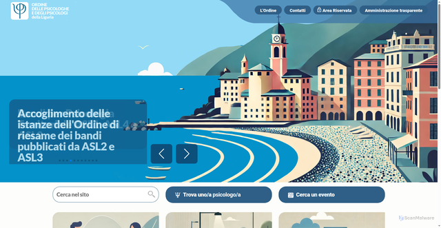 Security scan screenshot of https://www.ordinepsicologi-liguria.it/