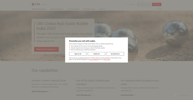 Security scan screenshot of https://www.ubs.com/