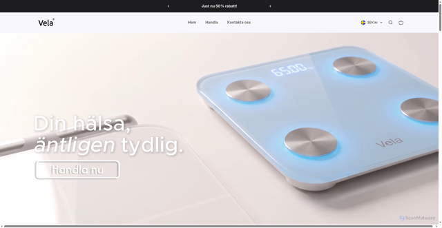 Security scan screenshot of https://velahealth.se