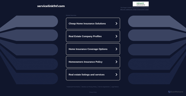 Security scan screenshot of https://servicelinkfnf.com