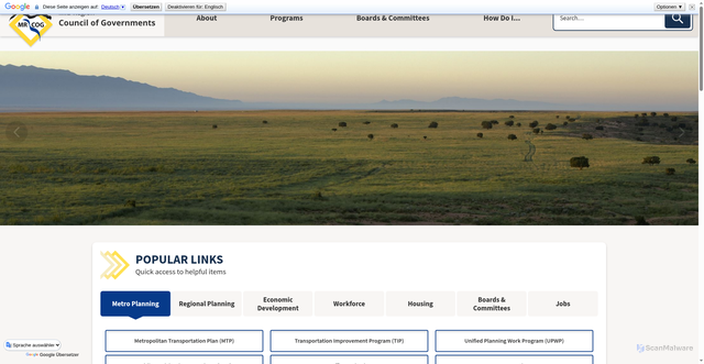 Security scan screenshot of https://mrcog-nm.gov/