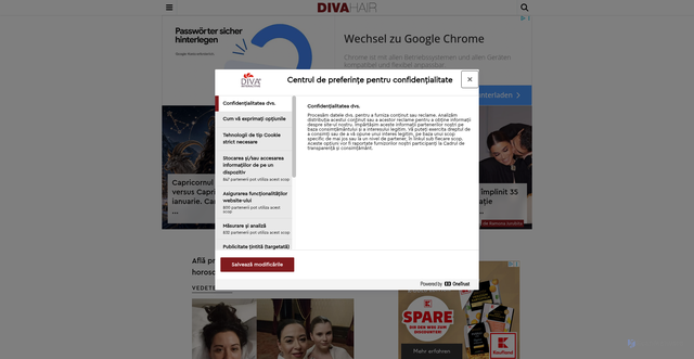 Security scan screenshot of https://divahair.ro