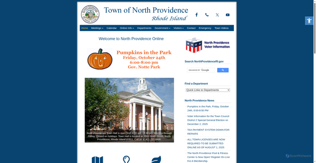 Security scan screenshot of https://northprovidenceri.gov/