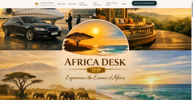 Security scan screenshot of https://africadesk.pages.dev/es