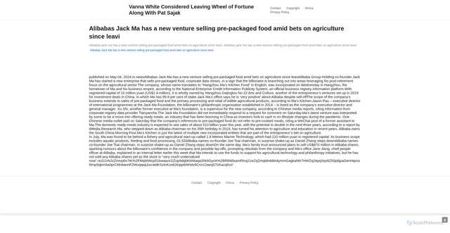 Security scan screenshot of https://portcerealistahugo-u0ssdu7xjg.edgeone.app/21130-alibabas-jack-ma-has-a-new-venture-selling-pre-packaged-food-amid-bets-on-agriculture-since-leavi.html