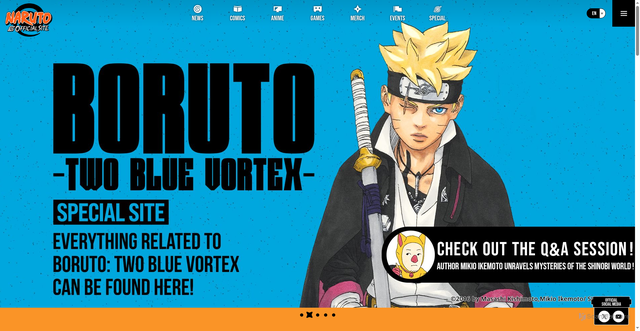 Security scan screenshot of https://naruto-official.com/en