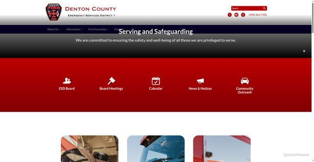 Security scan screenshot of https://dentoncountyesd1.gov/