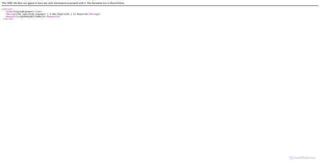 Security scan screenshot of https://alarm-uc-rus.s3-rus-mosc.ufileos.com