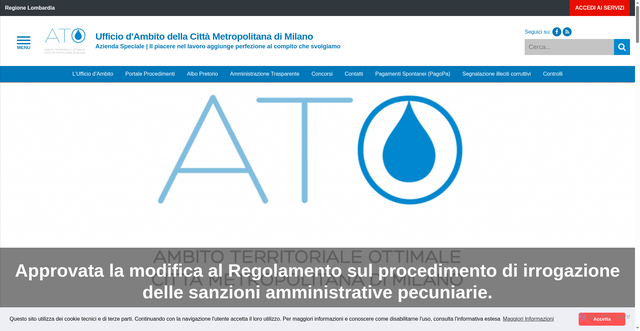 Security scan screenshot of https://atocittametropolitanadimilano.it/