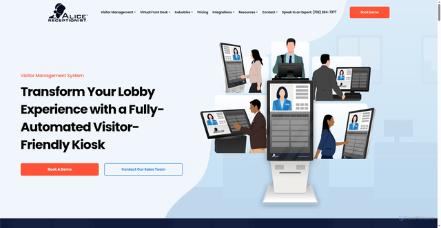 Security scan screenshot of https://alicereceptionist.com