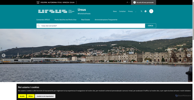 Security scan screenshot of https://www.ursus.trieste.it/it/