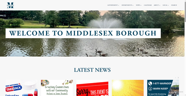 Security scan screenshot of https://www.middlesexboro-nj.gov/