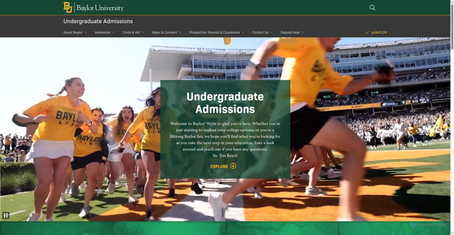 Security scan screenshot of https://apply.baylor.edu