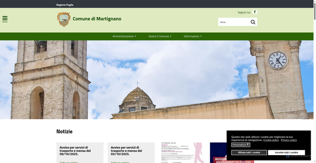 Security scan screenshot of https://www.comune.martignano.le.it/