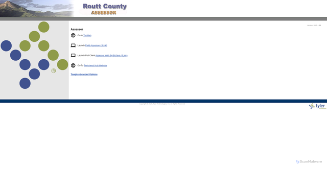 Security scan screenshot of https://treasurer.co.routt.co.us